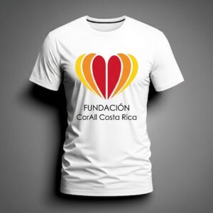 camisa blanca con logo a color
